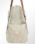 American Darling ADBGH133 Hand Tooled Hair On Genuine Leather Women Bag Western Handbag Purse