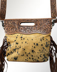 American Darling Clutch Hand Tooled Hair on Genuine Leather Western Women Bag Handbag Purse | Purses for Cute