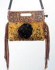 American Darling Clutch Hand Tooled Hair on Genuine Leather Western Women Bag Handbag Purse | Purses for Cute