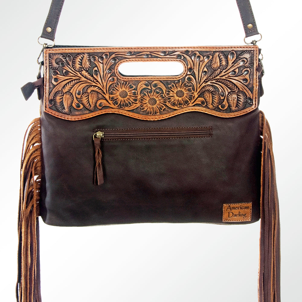 American Darling Clutch Hand Tooled Hair on Genuine Leather Western Women Bag Handbag Purse | Purses for Cute