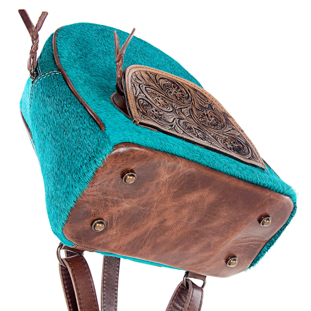 American Darling Hand Tooled Hair On Genuine Leather Women Bag Western Handbag Purse