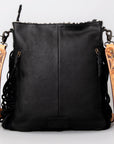 American Darling ADBGS192SNKFRNGA Messenger Hand Tooled Hair On Genuine Leather Women Bag Western Handbag Purse