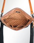 American Darling Clutch Hand Tooled Saddle Blanket Fabric Genuine Leather Western Women Bag Handbag Purse | Purses for Cute