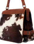 American Darling ADBG508BRW Small Crossbody Hair-On Genuine Leather Women Bag Western Handbag Purse