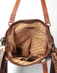 American Darling ADBGZ166 Crossbody Hand Tooled Hair-On Genuine Leather Women Bag Western Handbag Purse