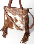 American Darling ADBGZ166 Crossbody Hand Tooled Hair-On Genuine Leather Women Bag Western Handbag Purse