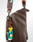 American Darling Messenger Saddle Blanket Genuine Leather Women Bag Western Handbag Purse