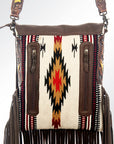 American Darling Messenger Saddle Blanket Genuine Leather Women Bag Western Handbag Purse