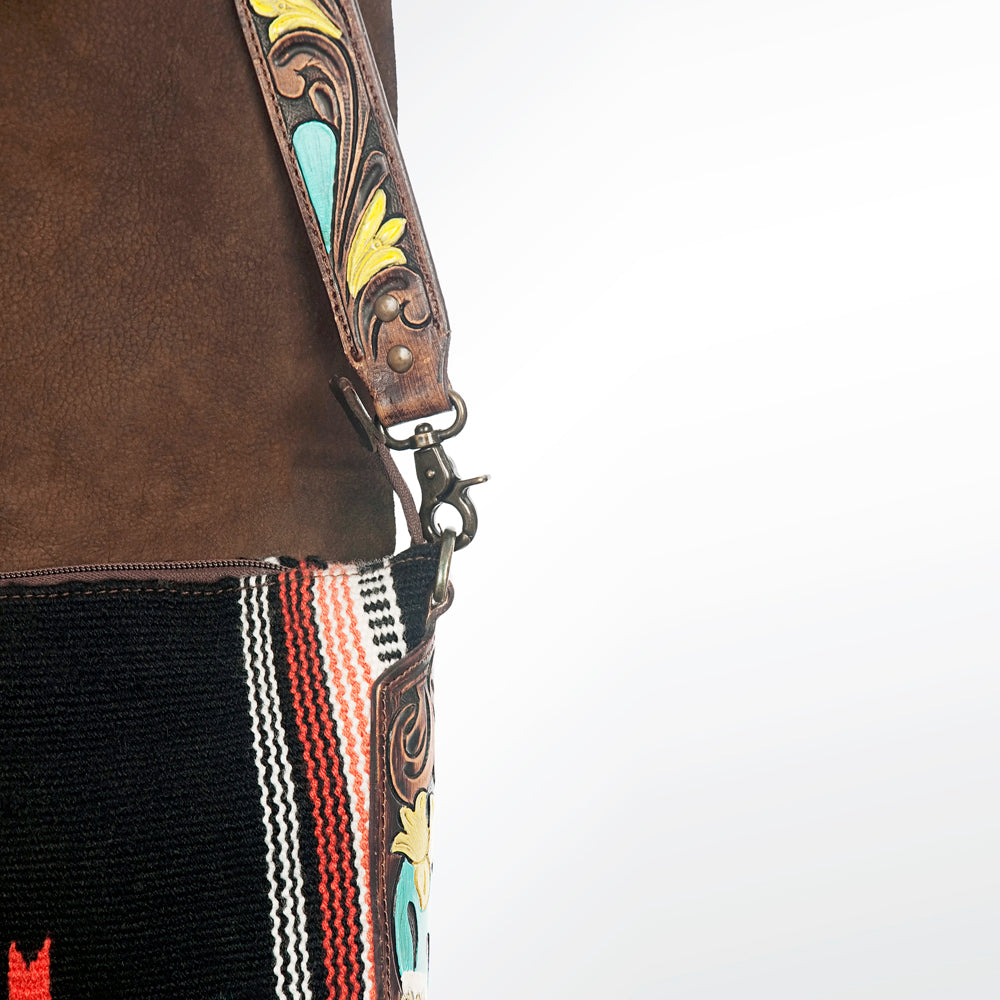 American Darling Messenger Saddle Blanket Genuine Leather Women Bag Western Handbag Purse