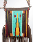 American Darling Messenger Saddle Blanket Genuine Leather Women Bag Western Handbag Purse