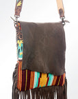 American Darling Messenger Saddle Blanket Genuine Leather Women Bag Western Handbag Purse