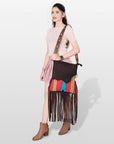 American Darling Messenger Saddle Blanket Genuine Leather Women Bag Western Handbag Purse