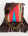 American Darling Messenger Saddle Blanket Genuine Leather Women Bag Western Handbag Purse