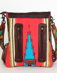 American Darling Messenger Saddle Blanket Genuine Leather Women Bag Western Handbag Purse