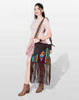 American Darling Messenger Saddle Blanket Genuine Leather Women Bag Western Handbag Purse