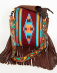 American Darling Messenger Saddle Blanket Genuine Leather Women Bag Western Handbag Purse