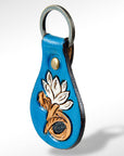 American Darling ADKR144 Hand Tooled Carved Genuine Leather Keyring