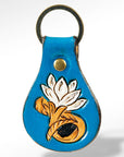 American Darling ADKR144 Hand Tooled Carved Genuine Leather Keyring