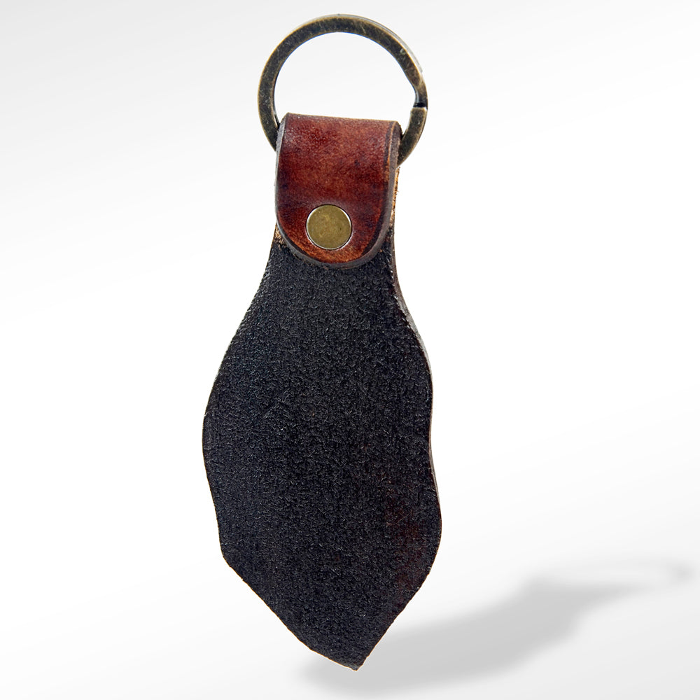 American Darling ADKR147 Hand Tooled Carved Genuine Leather Keyring