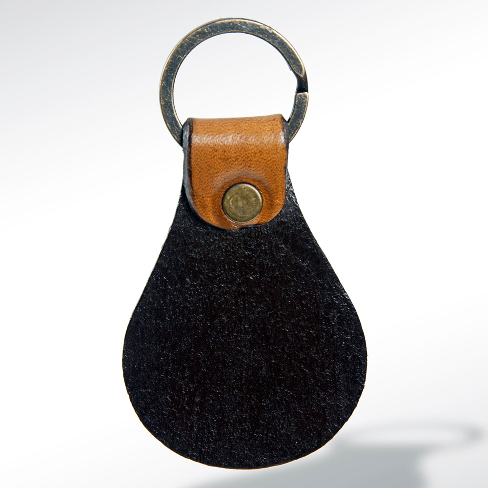 American Darling ADKR152 Hand Tooled Carved Genuine Leather Keyring