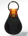 American Darling ADKR155 Hand Tooled Carved Genuine Leather Keyring