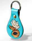 American Darling ADKR156 Hand Tooled Carved Genuine Leather Keyring