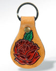 American Darling ADKR157 Hand Tooled Carved Genuine Leather Keyring