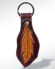 American Darling ADKR159 Hand Tooled Carved Genuine Leather Keyring