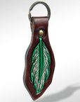 American Darling ADKR162 Hand Tooled Carved Genuine Leather Keyring