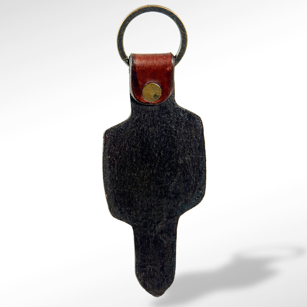 American Darling ADKR163 Hand Tooled Carved Genuine Leather Keyring