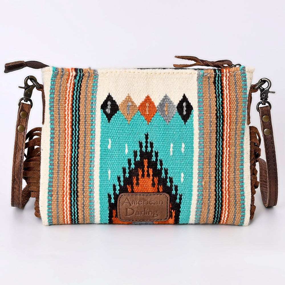 American Darling Saddle Blanket Genuine Leather Women Bag Western Handbag Purse