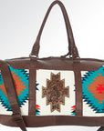 American Darling Duffel Saddle Blanket Genuine Leather Women Bag Western Handbag Purse