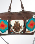 American Darling Duffel Saddle Blanket Genuine Leather Women Bag Western Handbag Purse