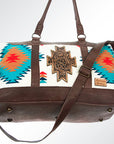 American Darling Duffel Saddle Blanket Genuine Leather Women Bag Western Handbag Purse