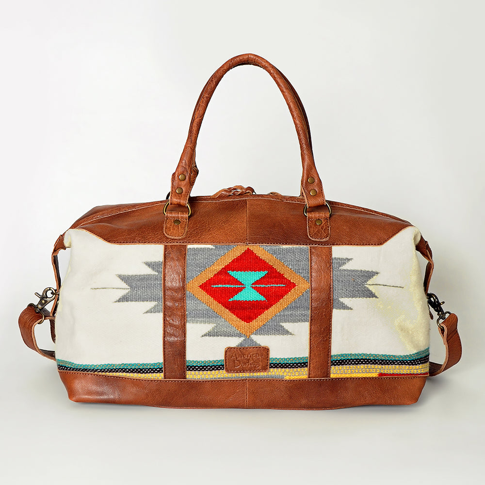 American Darling Duffel Saddle Blanket Genuine Leather Women Bag Western Handbag Purse