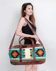 American Darling Duffel Saddle Blanket Genuine Leather Women Bag Western Handbag Purse