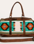 American Darling Duffel Saddle Blanket Genuine Leather Women Bag Western Handbag Purse