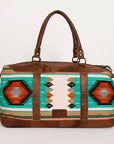 American Darling Duffel Saddle Blanket Genuine Leather Women Bag Western Handbag Purse