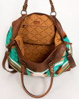 American Darling Duffel Saddle Blanket Genuine Leather Women Bag Western Handbag Purse