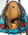 American Darling Duffel Saddle Blanket Genuine Leather Women Bag Western Handbag Purse