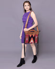 American Darling ADBGZ176 Clutch Hand Tooled Saddle Blanket Genuine Leather Women Bag Western Handbag Purse