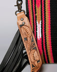 American Darling ADBGZ176 Clutch Hand Tooled Saddle Blanket Genuine Leather Women Bag Western Handbag Purse