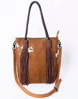 American Darling ADBG512TAW Tote Hair-On Genuine Leather Women Bag Western Handbag Purse
