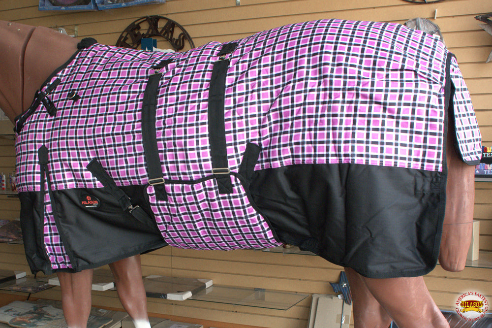 66&quot;- 84&quot; Hilason 1200D Winter Waterproof Turnout Horse Blanket Belly Wrap