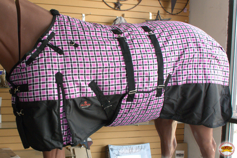 66&quot;- 84&quot; Hilason 1200D Winter Waterproof Turnout Horse Blanket Belly Wrap