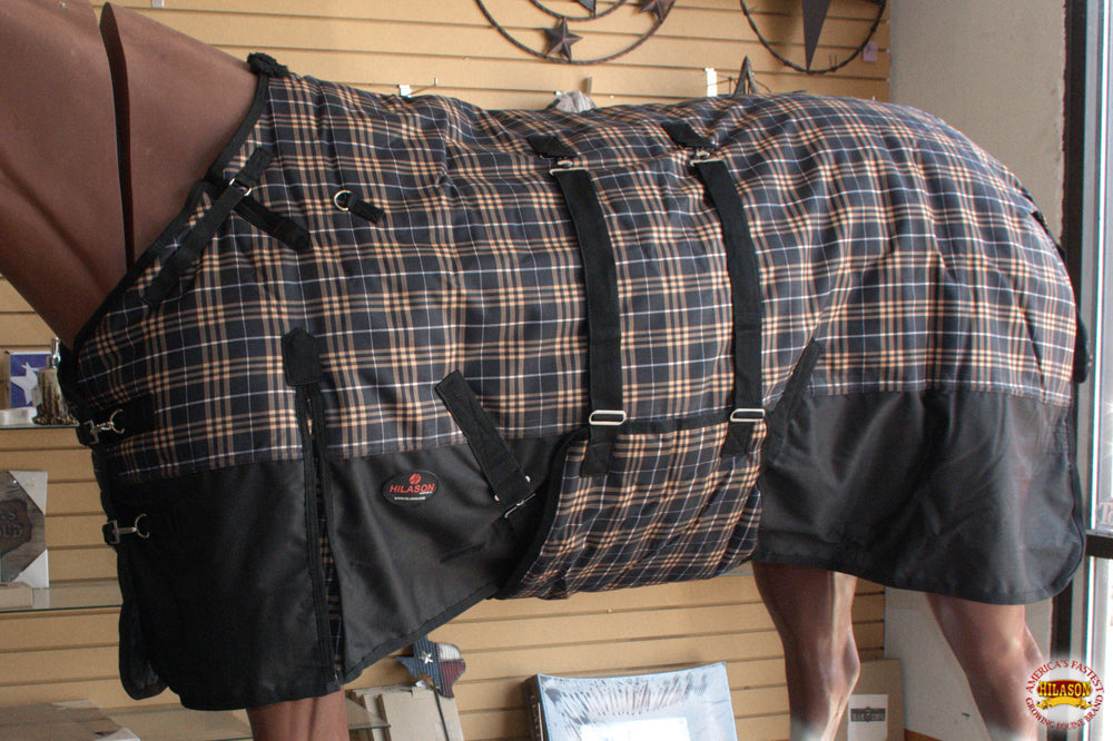 66&quot;- 84&quot; Hilason 1200D Winter Waterproof Turnout Horse Blanket Belly Wrap