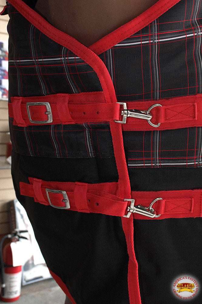 66&quot;- 84&quot; Hilason 1200D Winter Waterproof Turnout Horse Blanket Belly Wrap