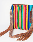 American Darling ADBGZ181 Messenger Saddle Blanket Genuine Leather Women Bag Western Handbag Purse