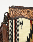 American Darling Cross Body Hand Tooled Saddle Blanket Genuine Leather Women Bag Western Handbag Purse