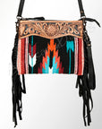 American Darling Cross Body Hand Tooled Saddle Blanket Genuine Leather Women Bag Western Handbag Purse